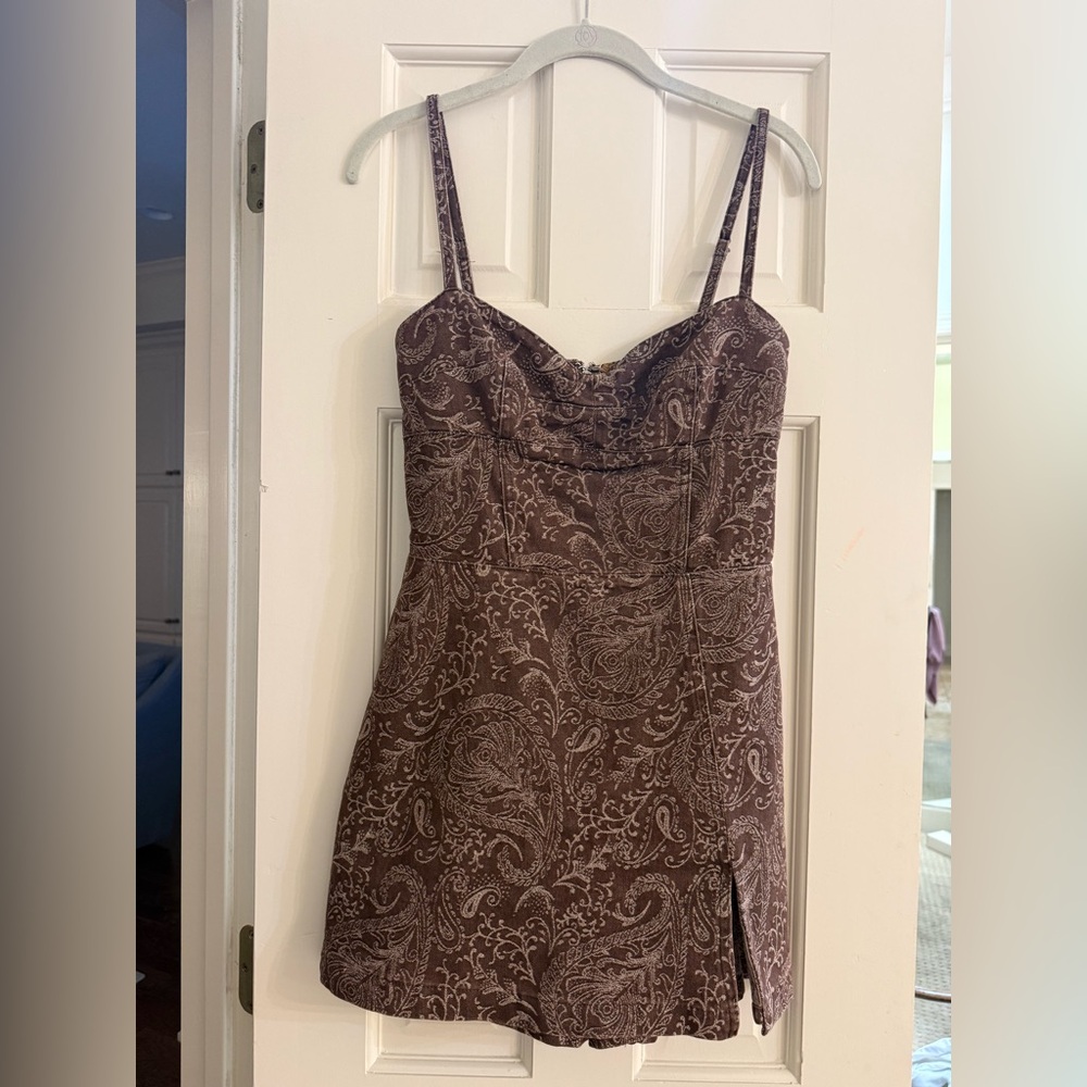 Augustine Paisley Denim Minidress